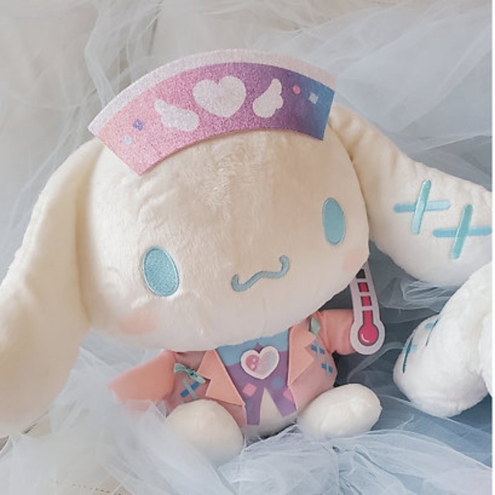 Cinnamoroll - Sweet Days - Jumbo Nurse Costume Plush - Closed Mouth